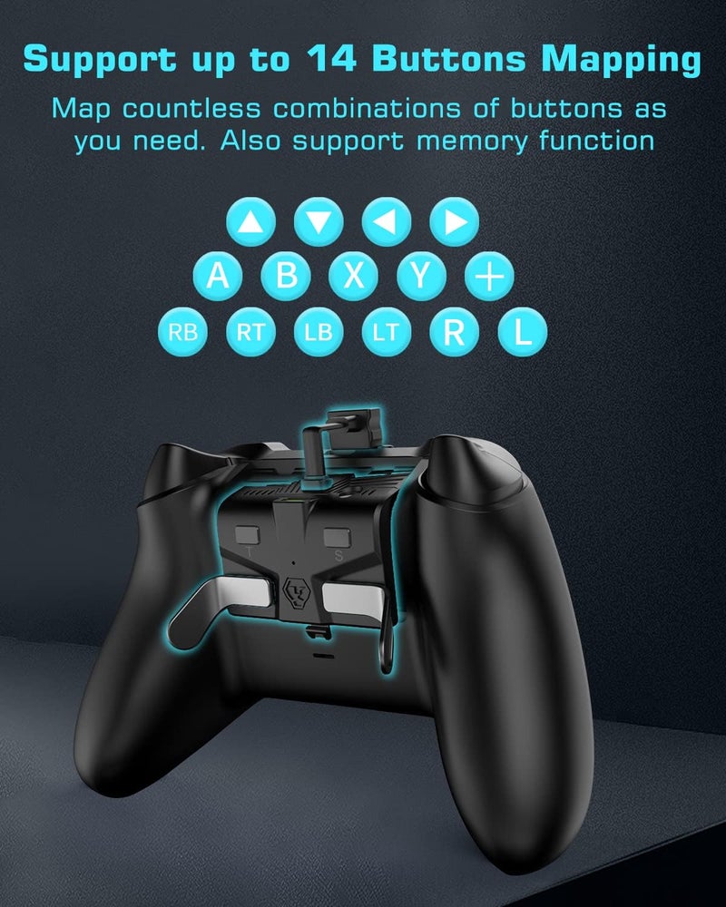 AOLION Controller Paddles for Xbox Series S / X Controller, Xbox Paddles with Memory Function / 2 Programming Metal Back Buttons / 3.5mm Audio Jack, Xbox Series S accessories with a 3m Type-C Cable (Not for Xbox One Controller) - Image 3